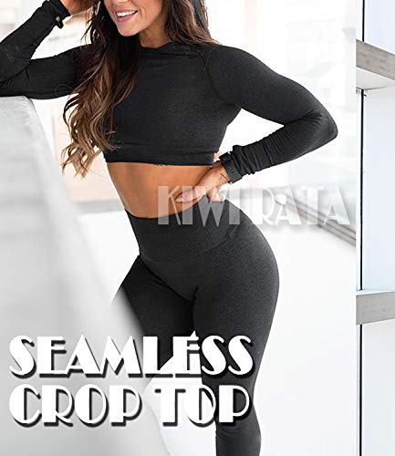 Women Seamless Long Sleeve Crop Top