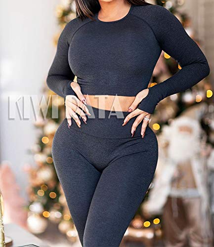 Women Seamless Long Sleeve Crop Top