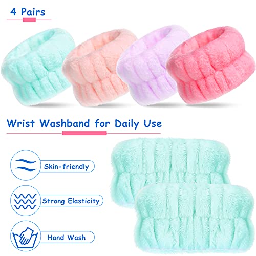 4 Pairs Wrist Spa Washbands