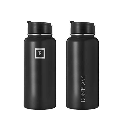 Iron Flask Sports Water Bottle - 32 Oz, 3 Lids (Straw Lid)