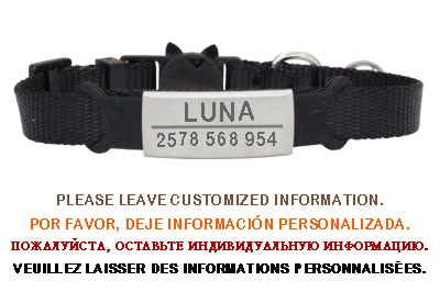 Personalized ID Free Engraving Cat Collar