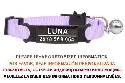 Personalized ID Free Engraving Cat Collar