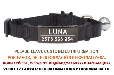Personalized ID Free Engraving Cat Collar