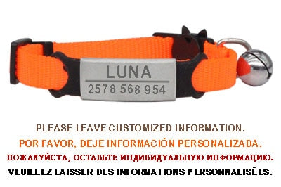 Personalized ID Free Engraving Cat Collar