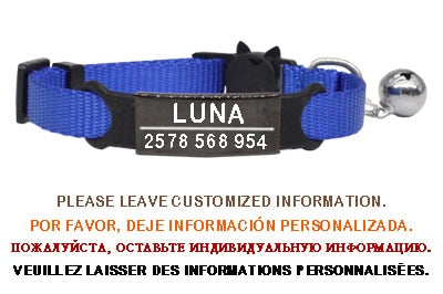 Personalized ID Free Engraving Cat Collar