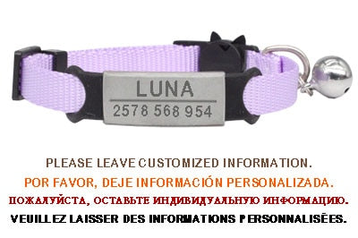 Personalized ID Free Engraving Cat Collar